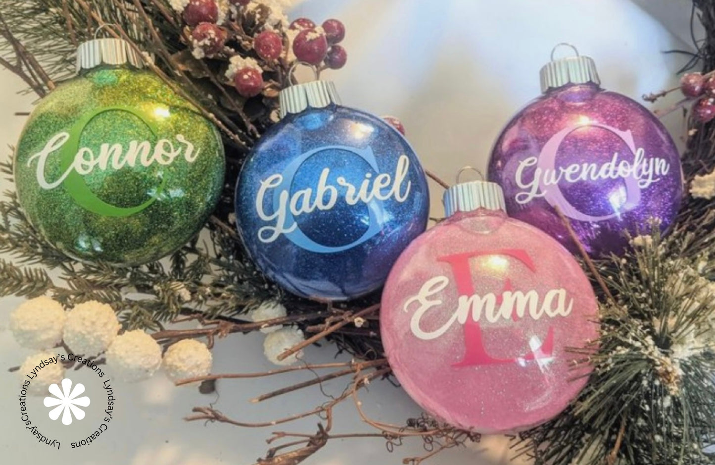 Single Color w/ Name Ornament