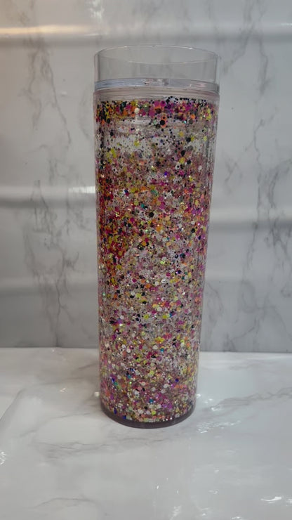 16 oz Plastic Snowglobe Tumbler