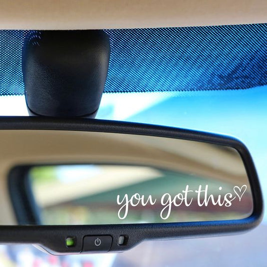 Custom Rear View Mirror Decals